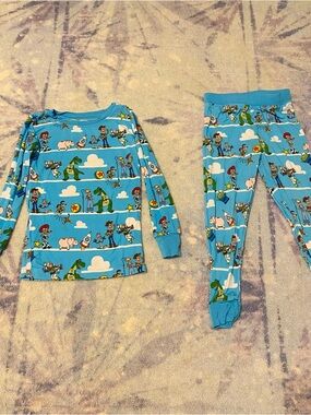 Little Sleepies DISNEY Pixar Toy Story Pals Blue Two Piece Pajamas Bamboo 2T